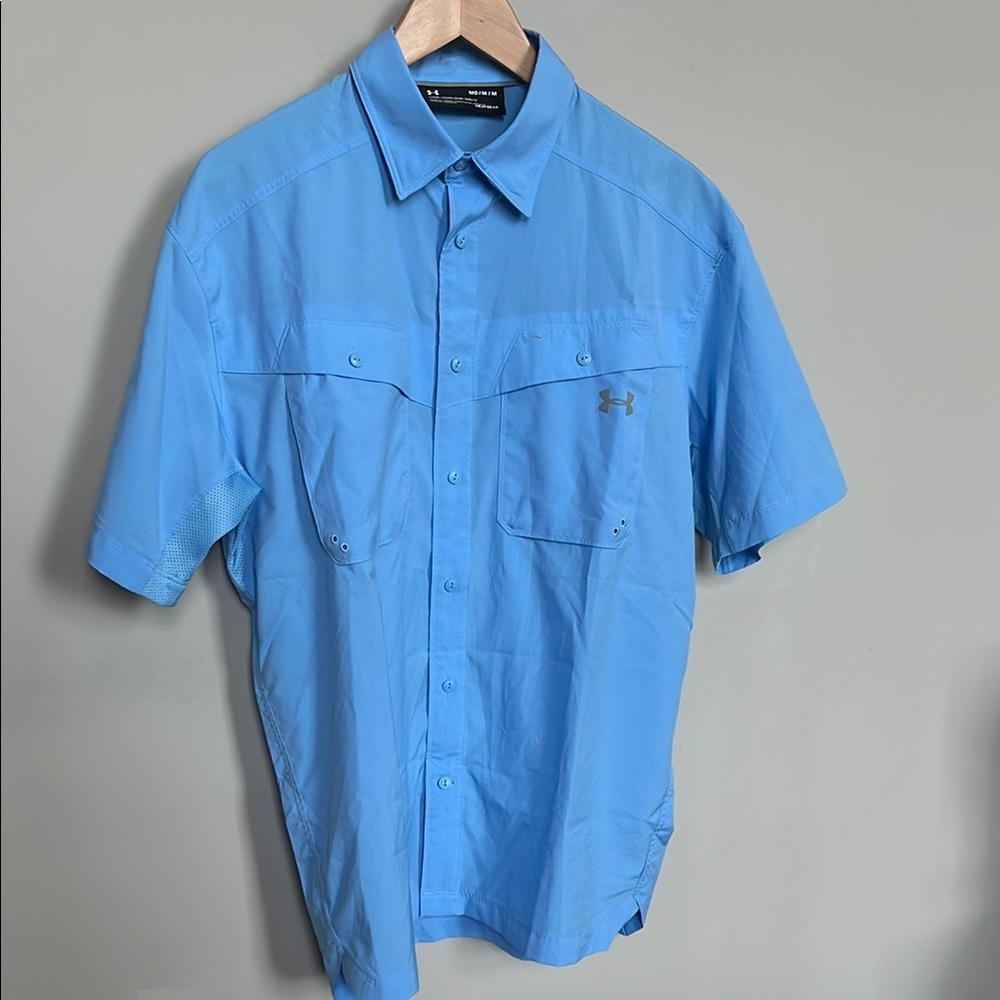 Under Armour Blue Casual Button Down Shirt